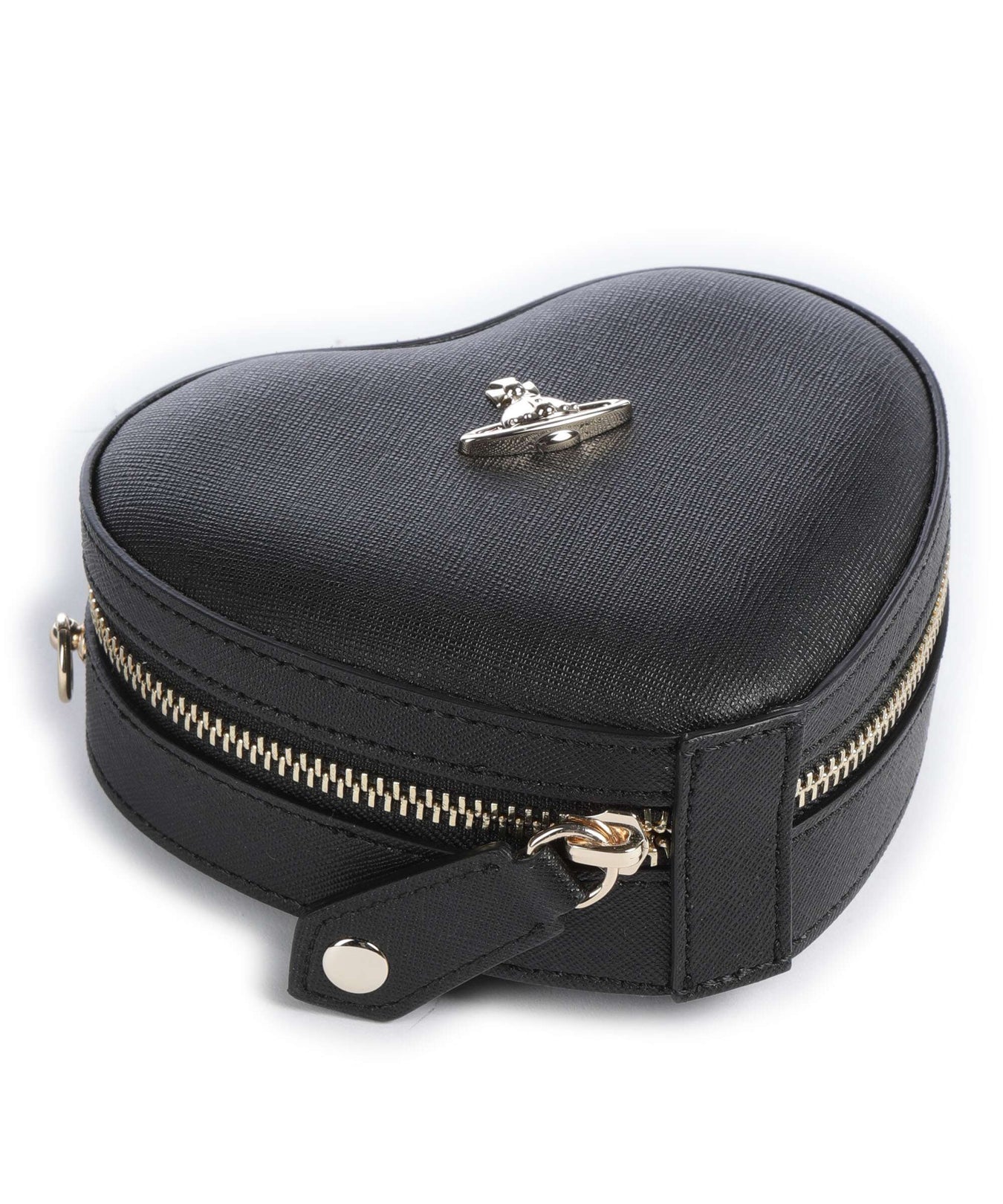 Vivienne Westwood Heart Saffiano Biogreen Mini Crossbody bag black