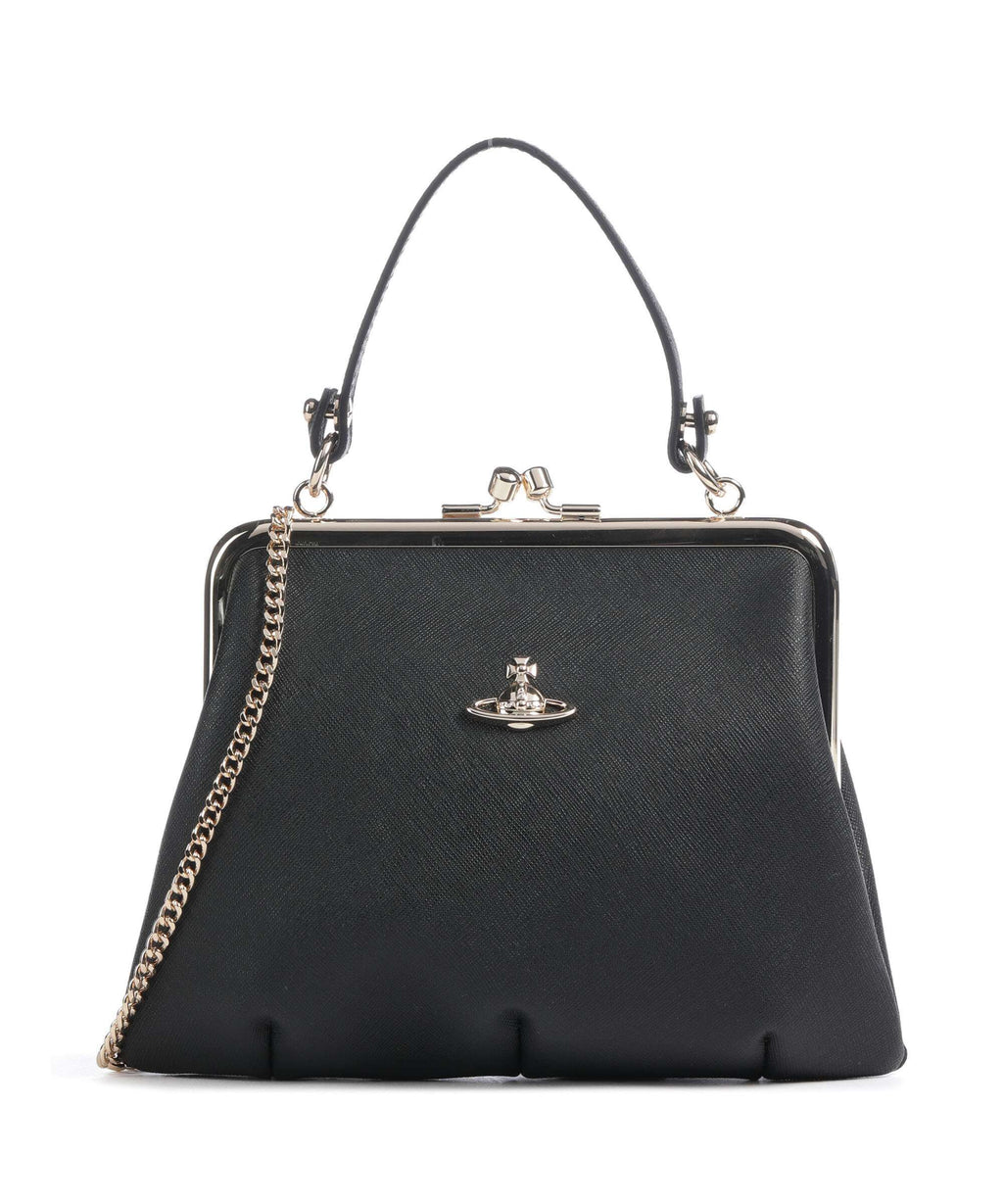 Vivienne Westwood Granny Frame Saffiano Biogreen Handbag black