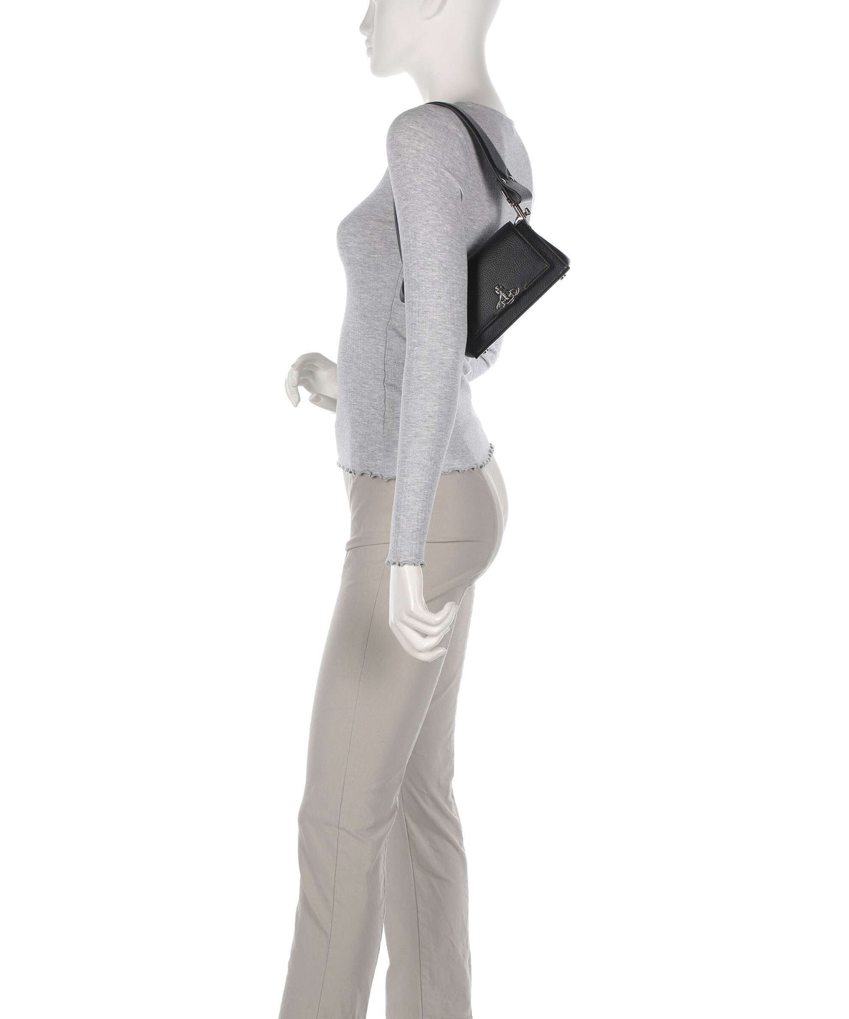 Vivienne Westwood Hazel Re-Vegan Grain Small Shoulder bag black