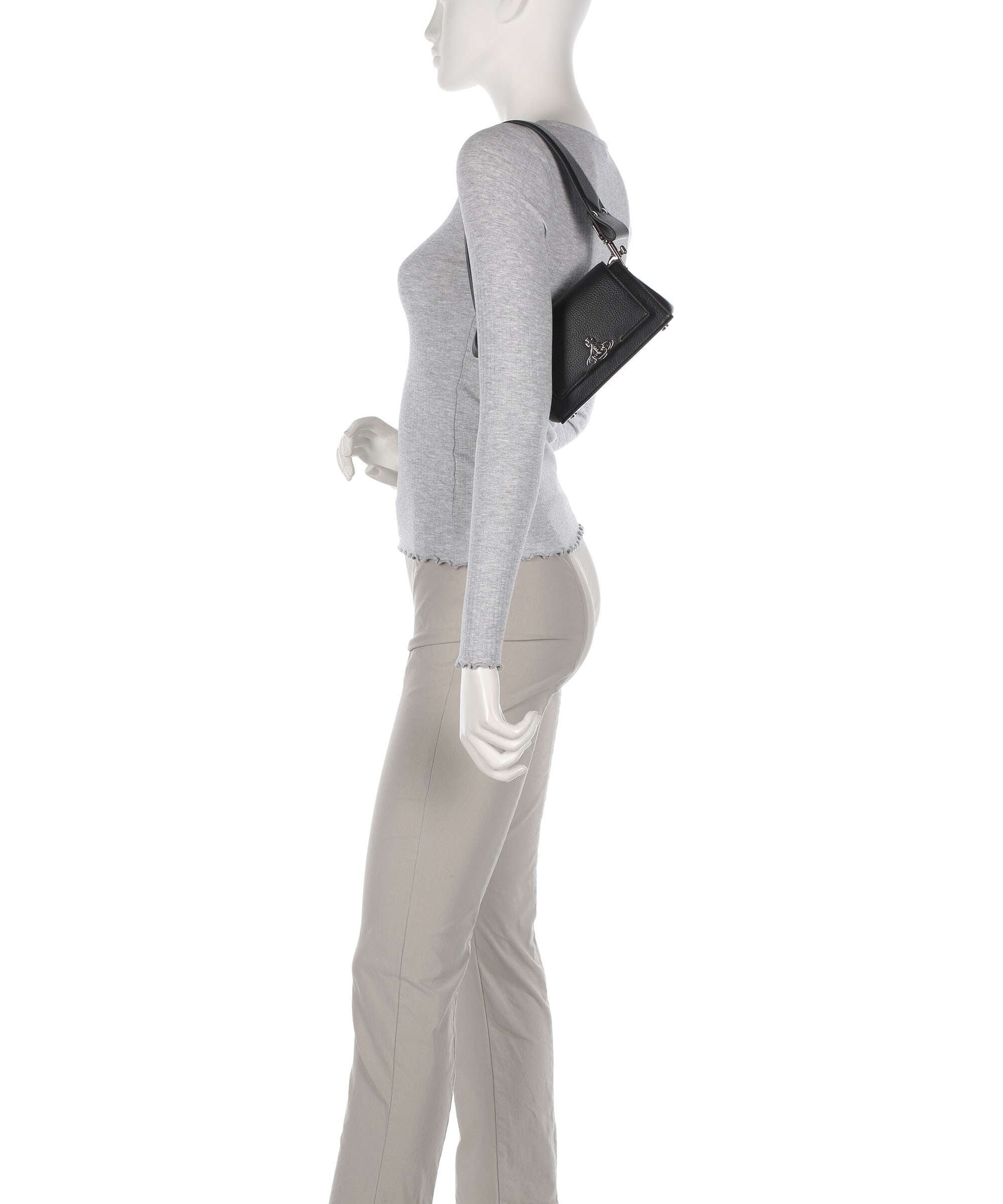 Vivienne Westwood Hazel Re-Vegan Grain Small Shoulder bag black