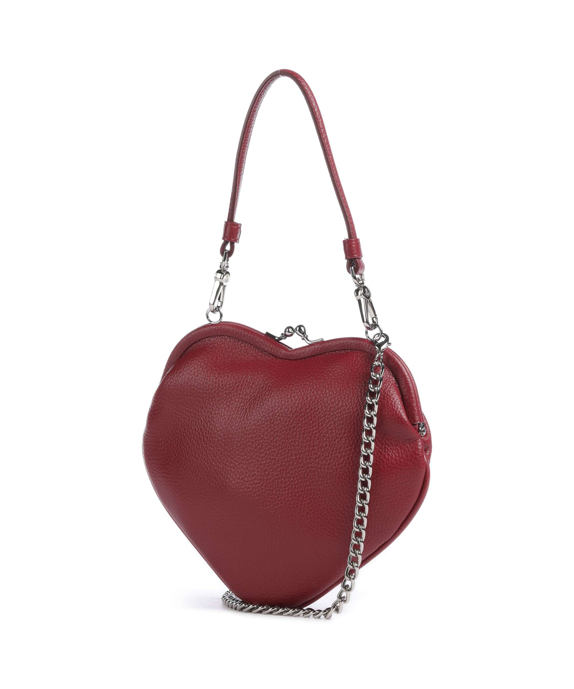 Vivienne Westwood Belle Heart Frame Re-Vegan Grain Shoulder bag red