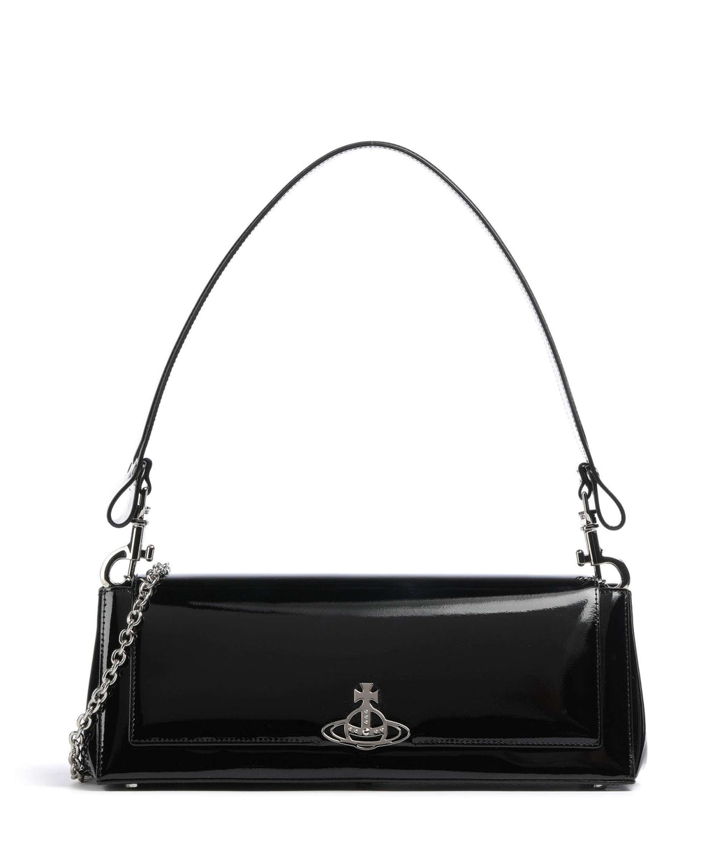 Vivienne Westwood Hazel Shiny Patent Large Shoulder bag black
