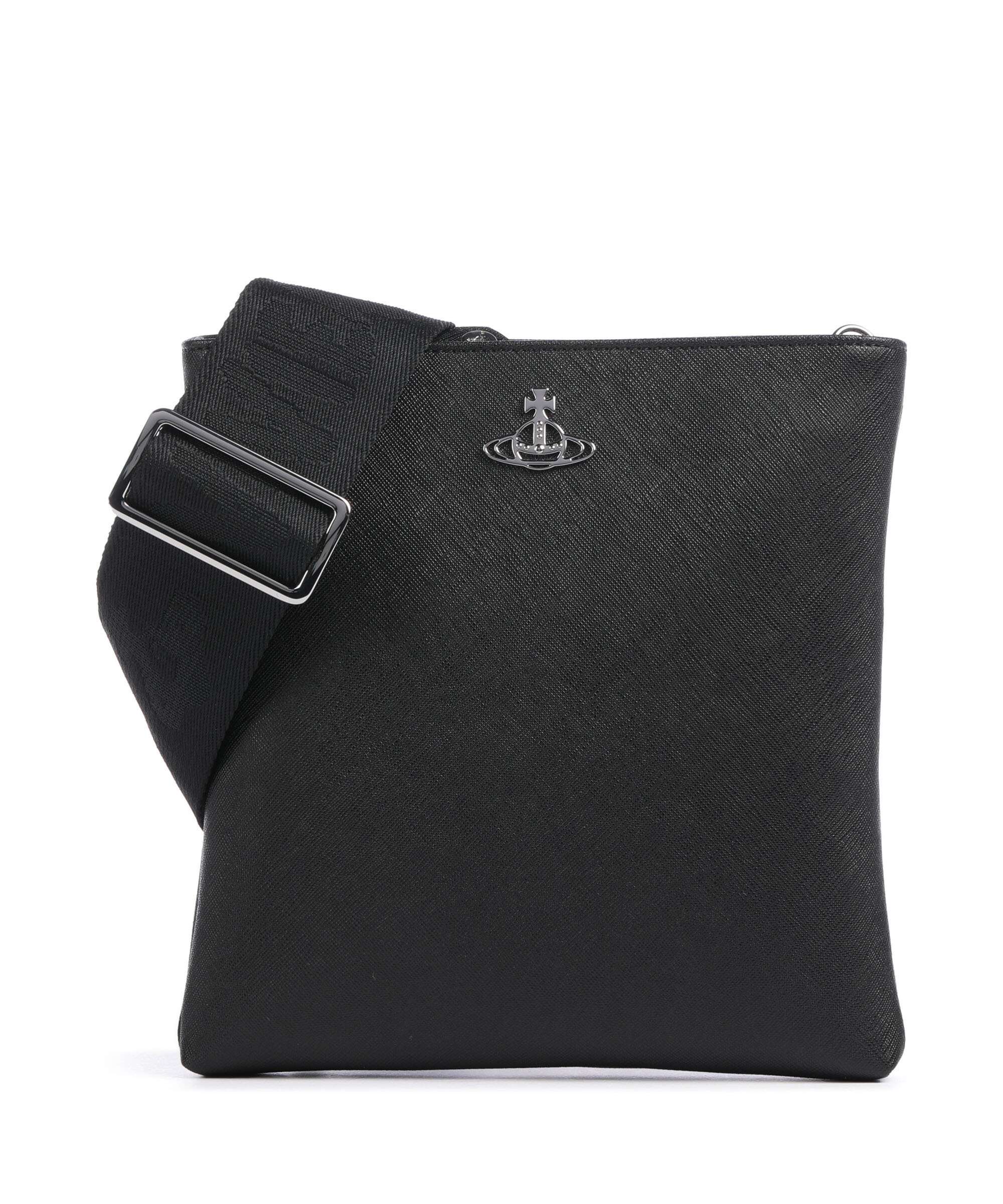 Vivienne Westwood Squire Square Saffiano Crossbody bag black