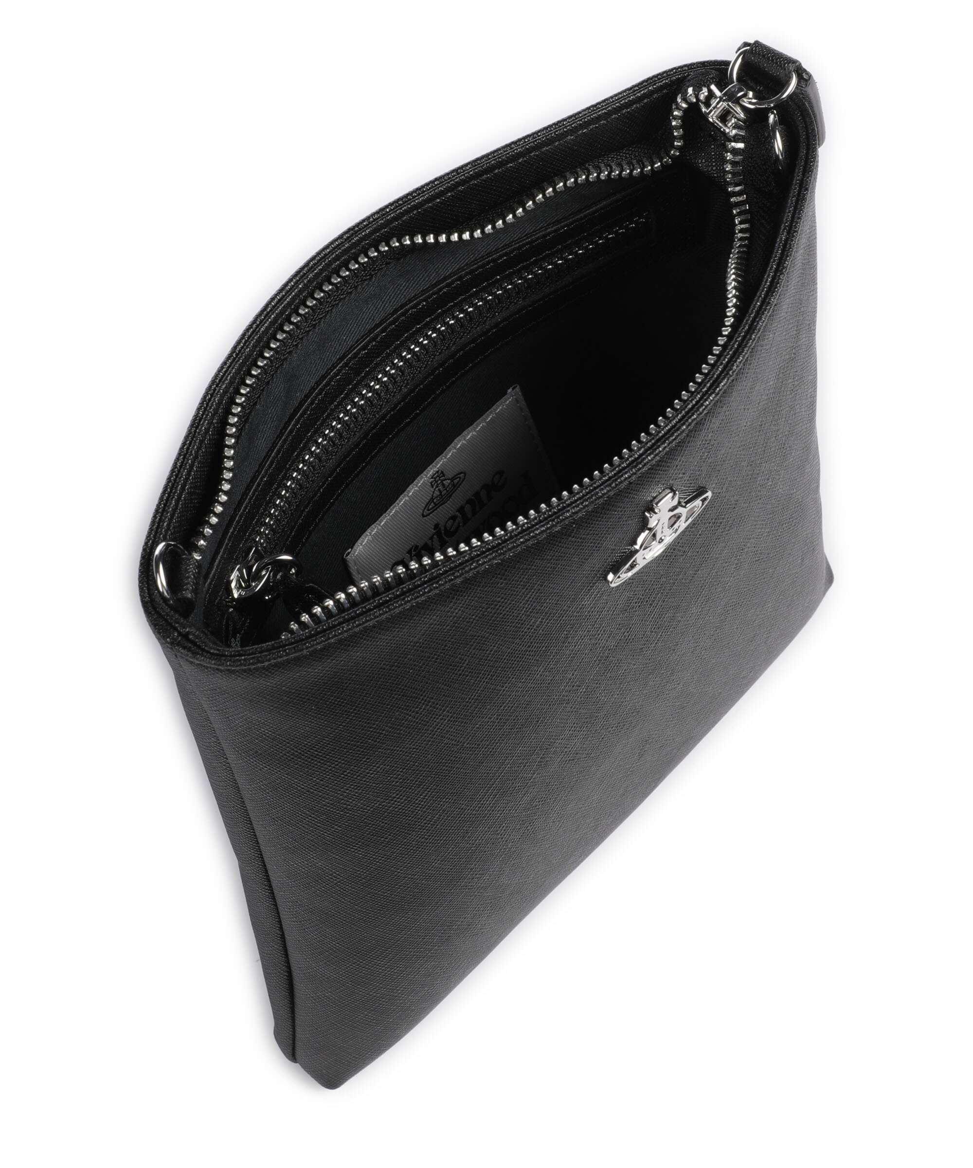 Vivienne Westwood Squire Square Saffiano Crossbody bag black