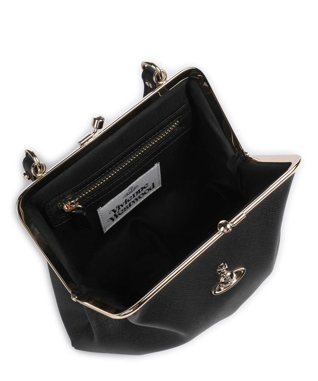 Vivienne Westwood Granny Frame Saffiano Crossbody bag black