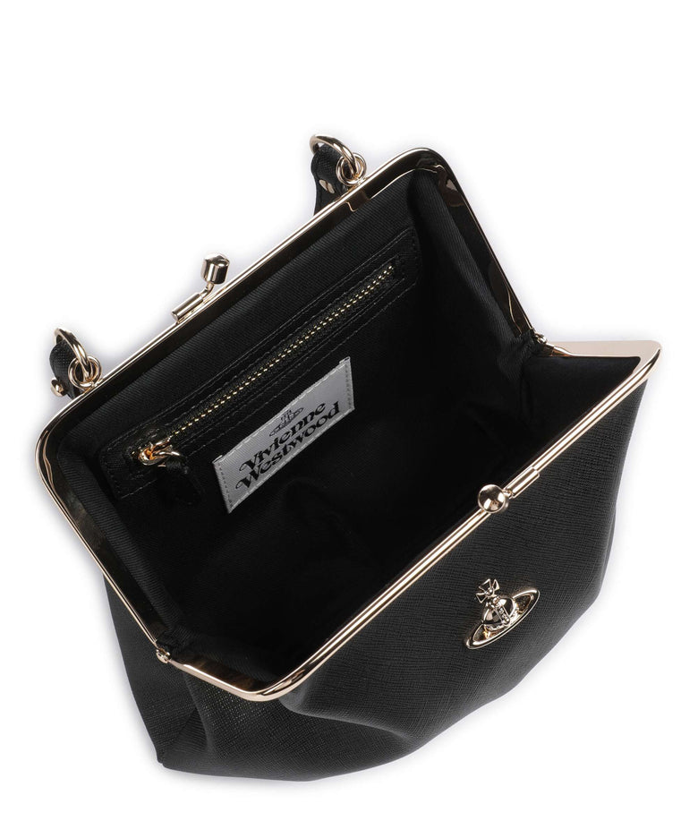 Vivienne Westwood Granny Frame Saffiano Crossbody bag black