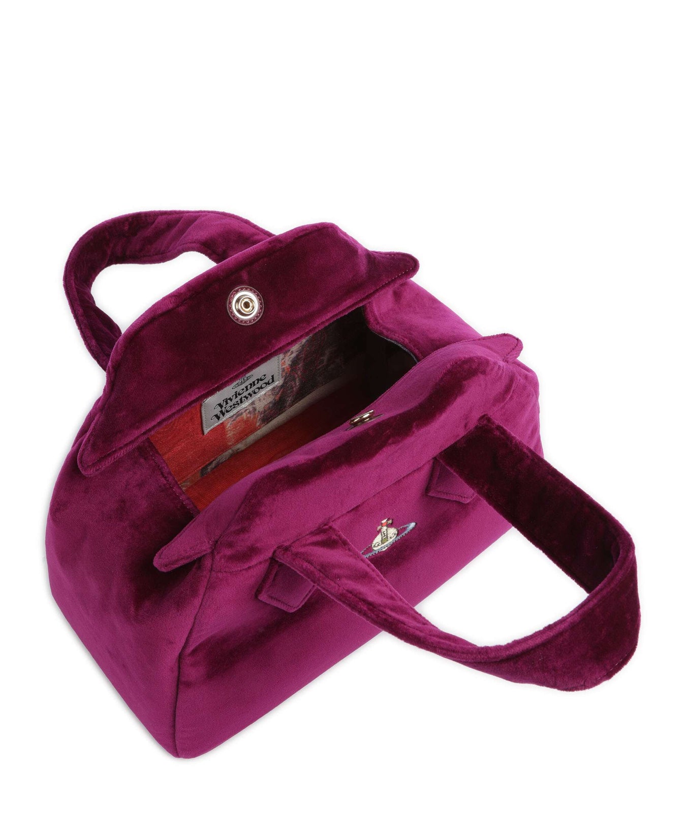 Vivienne Westwood Archive Velvet Medium Handbag purple