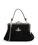 Vivienne Westwood Granny Frame Velvet Borsa a tracolla black