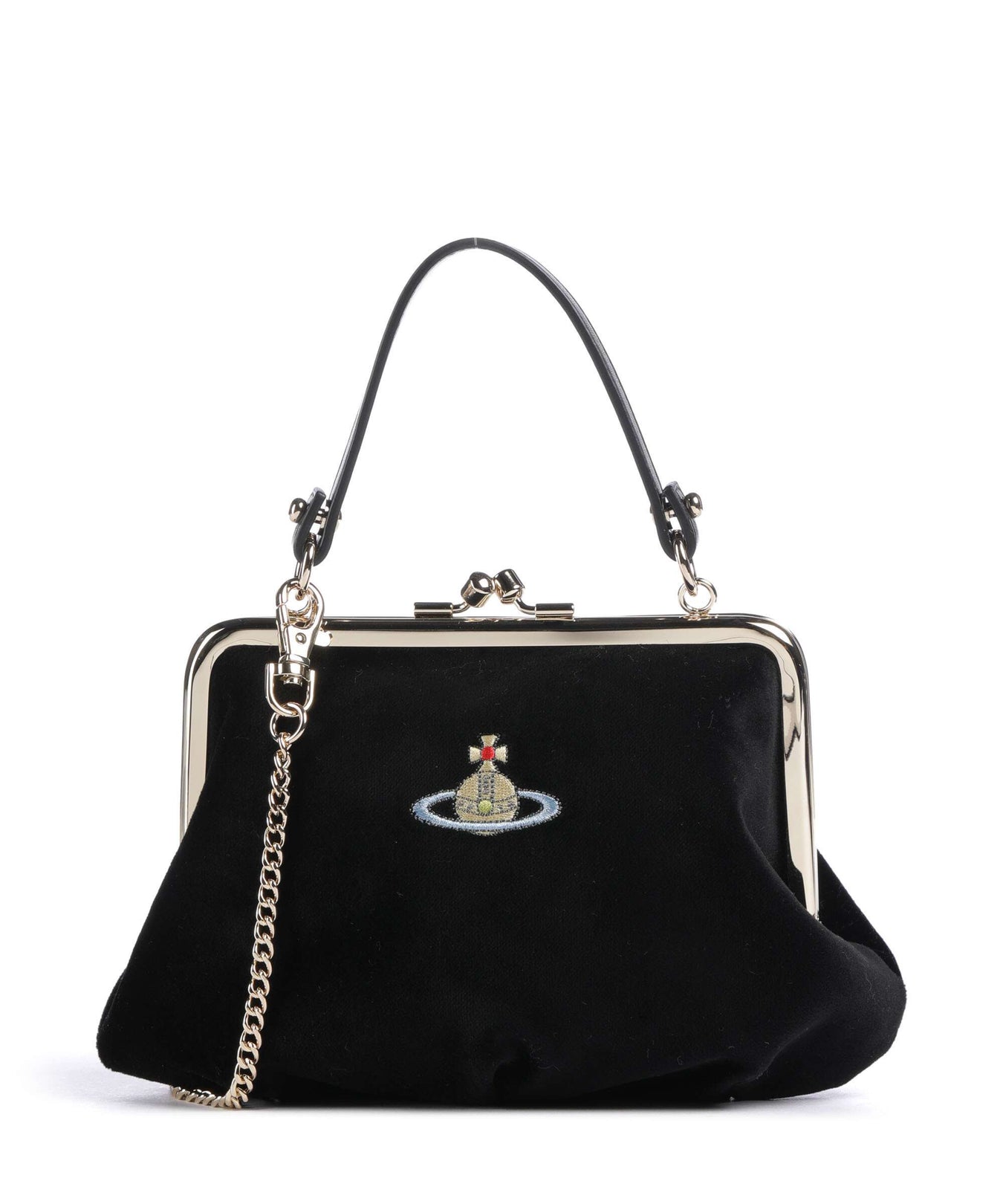 Vivienne Westwood Granny Frame Velvet Crossbody bag black