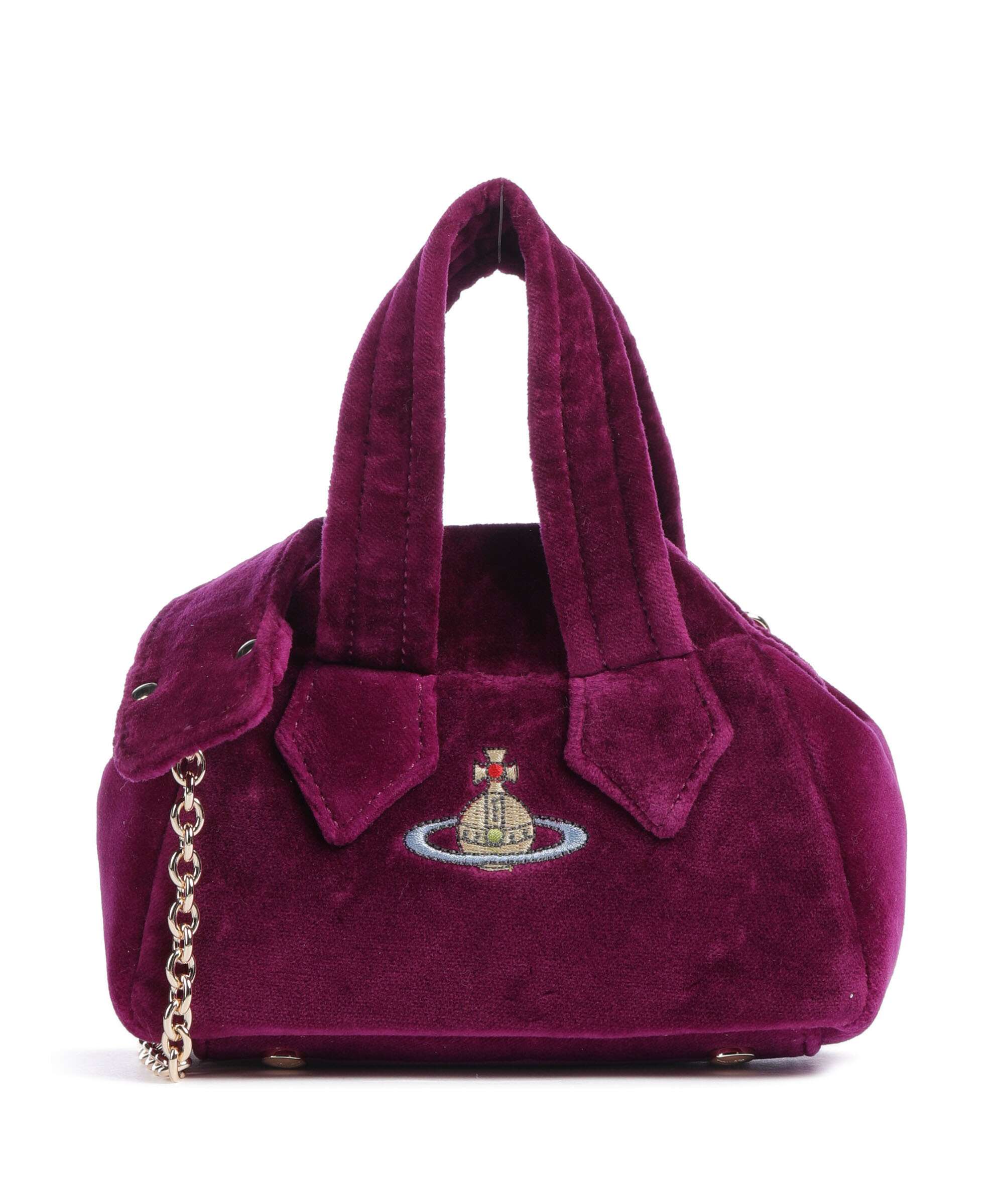 Vivienne Westwood Archive Velvet Mini Crossbody bag purple