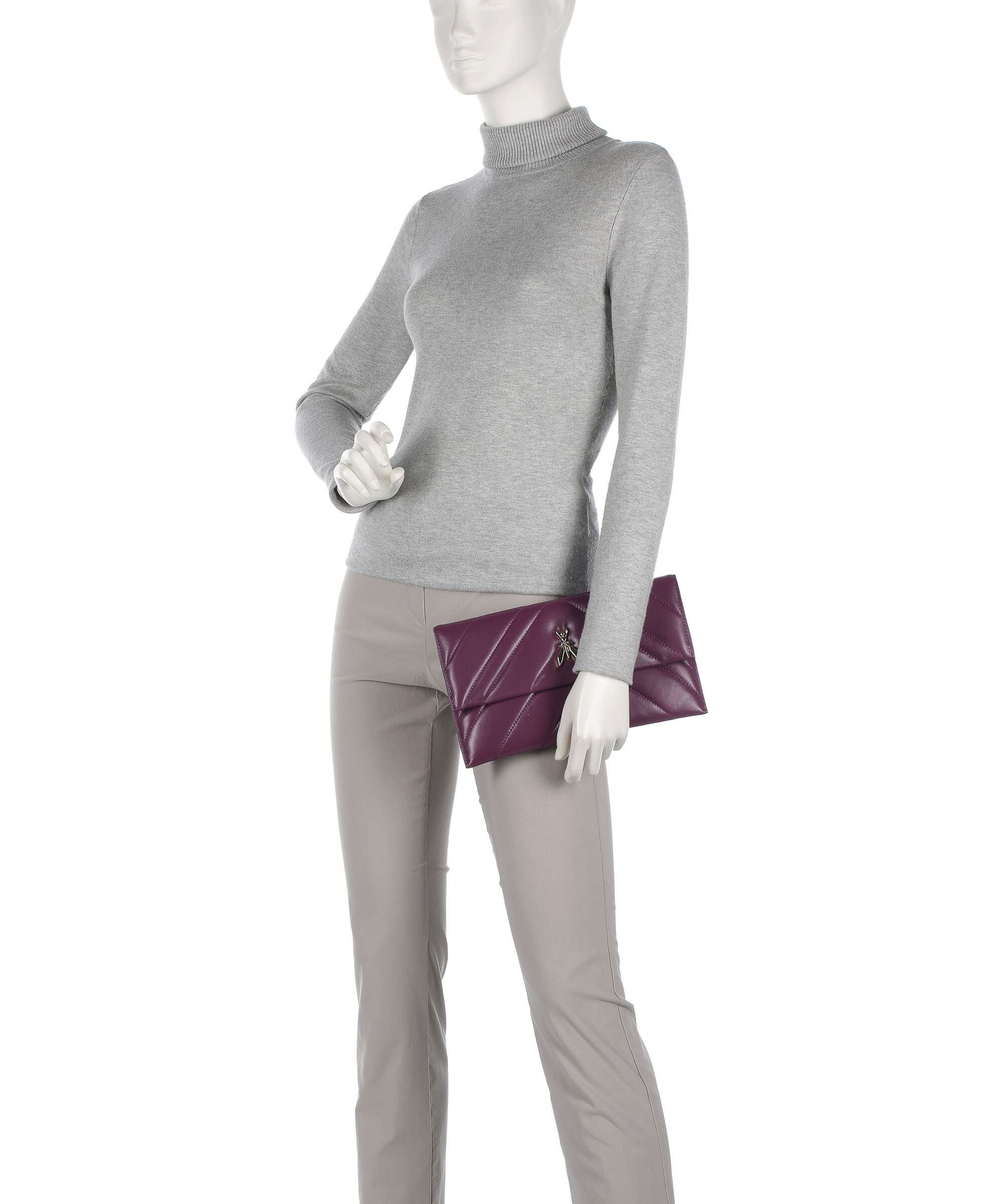 Patrizia Pepe Fly Quilted Crossbody bag futuristic purple