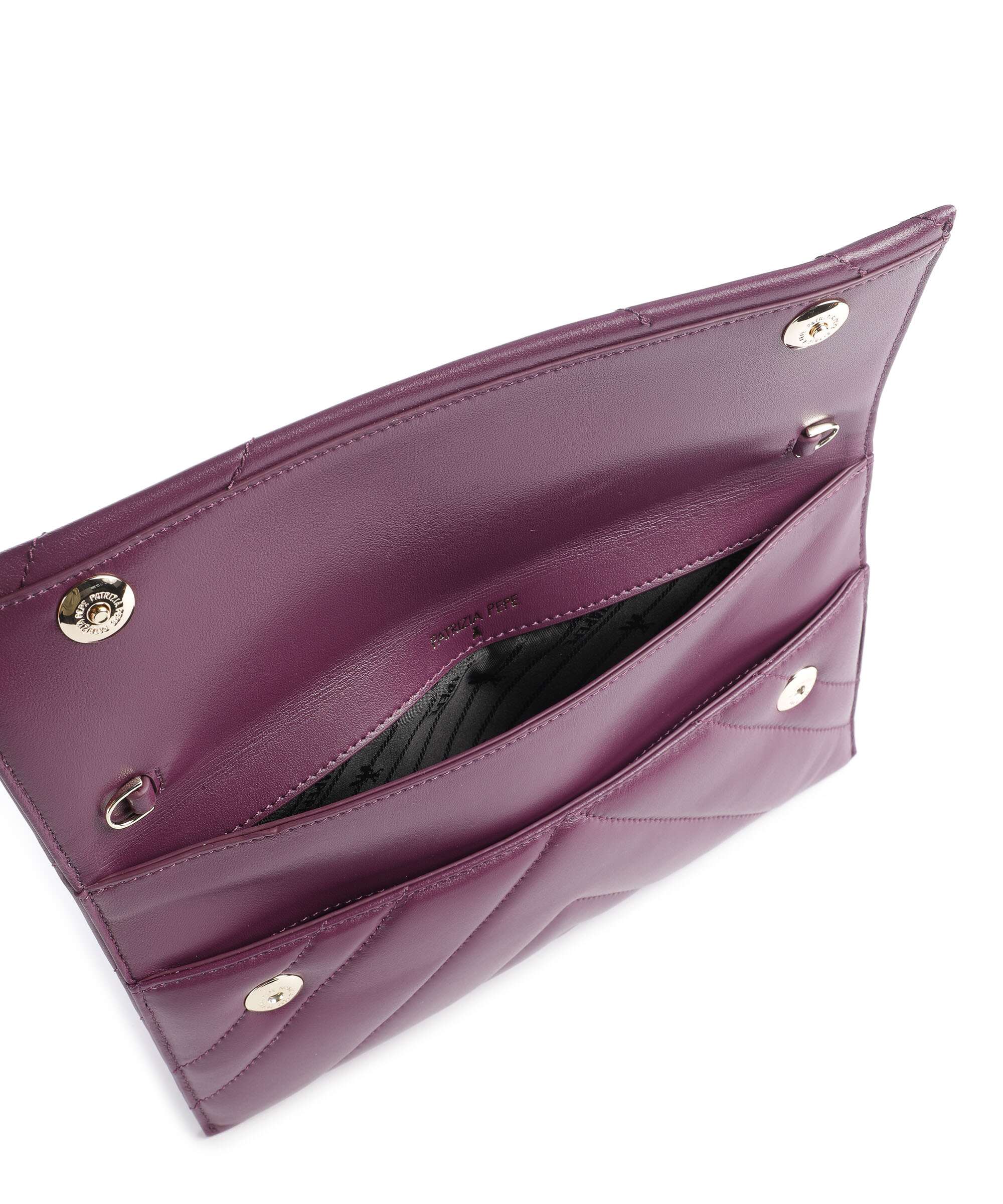 Patrizia Pepe Fly Quilted Crossbody bag futuristic purple