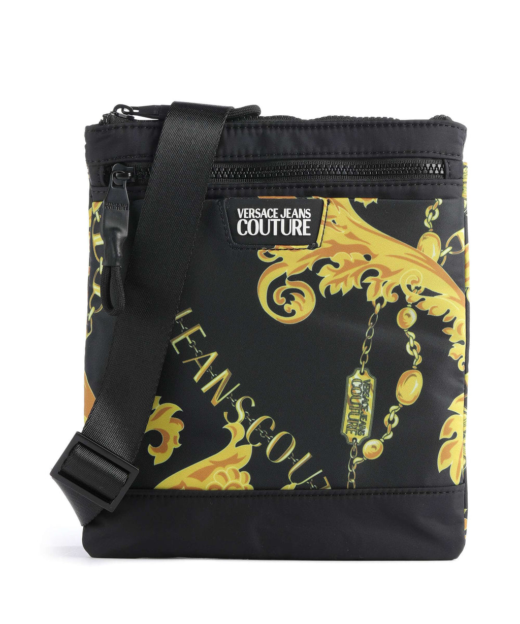 Versace Jeans Couture Iconic Printed Logo Crossbody bag black/gold