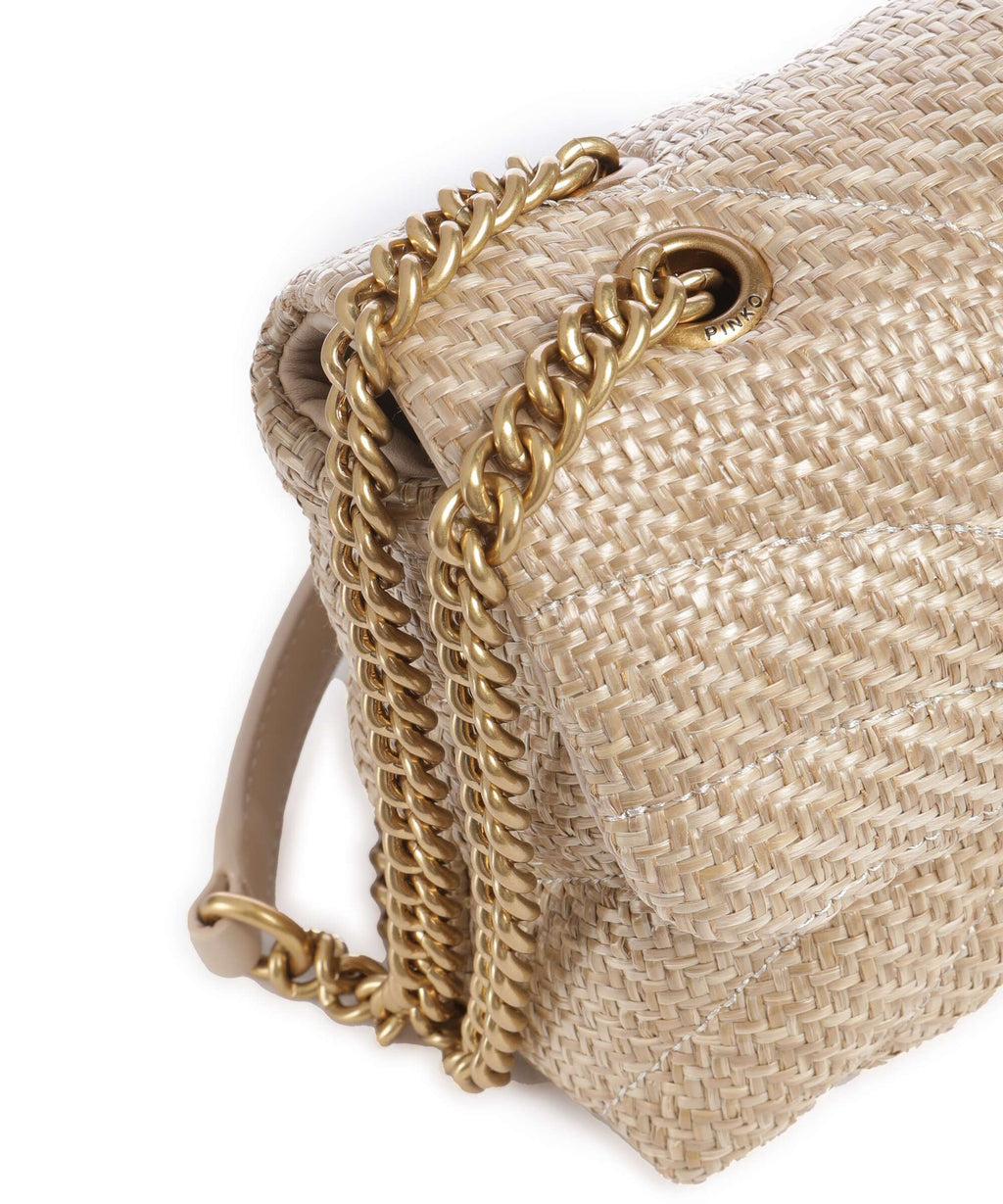 Pinko Love Puff Mini Shoulder bag beige/grigio fumo/antique gold
