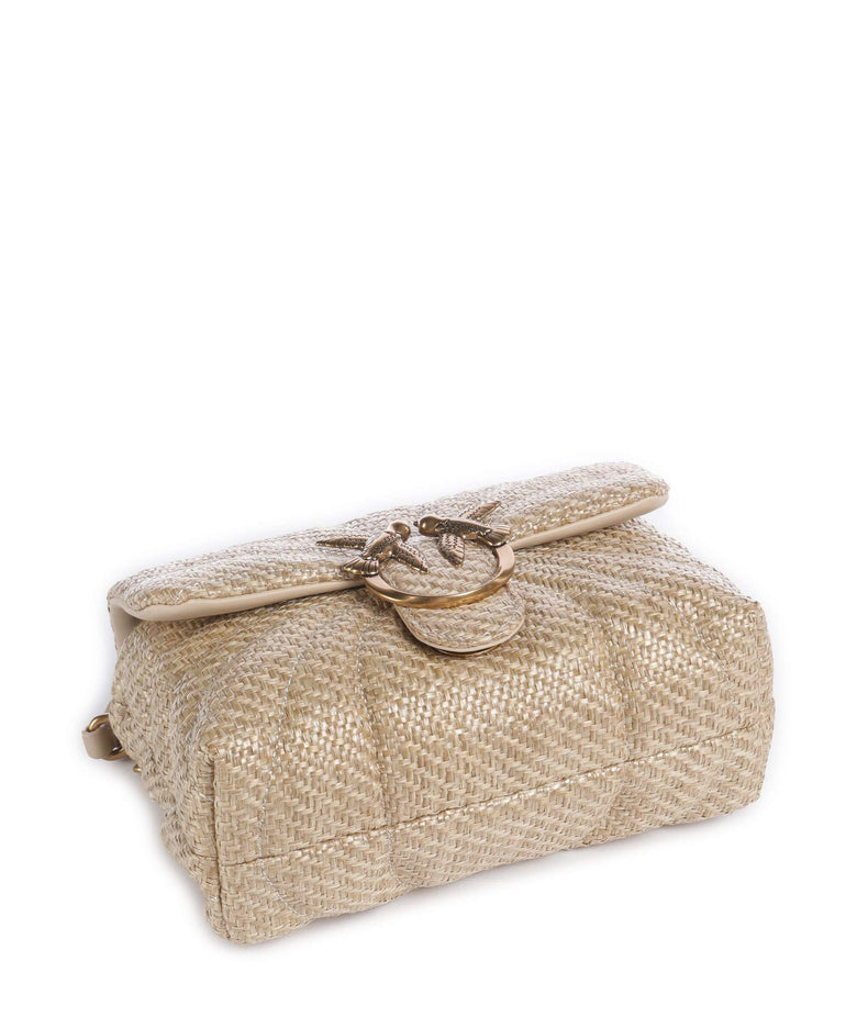 Pinko Love Puff Mini Shoulder bag beige/grigio fumo/antique gold