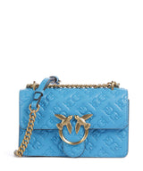 Pinko Love One Mini Borsa a spalla azzurro dresda/antique gold