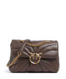 Pinko Love Puff Classic Borsa a spalla marrone castano/antique gold