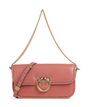 Pinko Love Box Baguette Borsa a spalla marrone aragona/antique gold