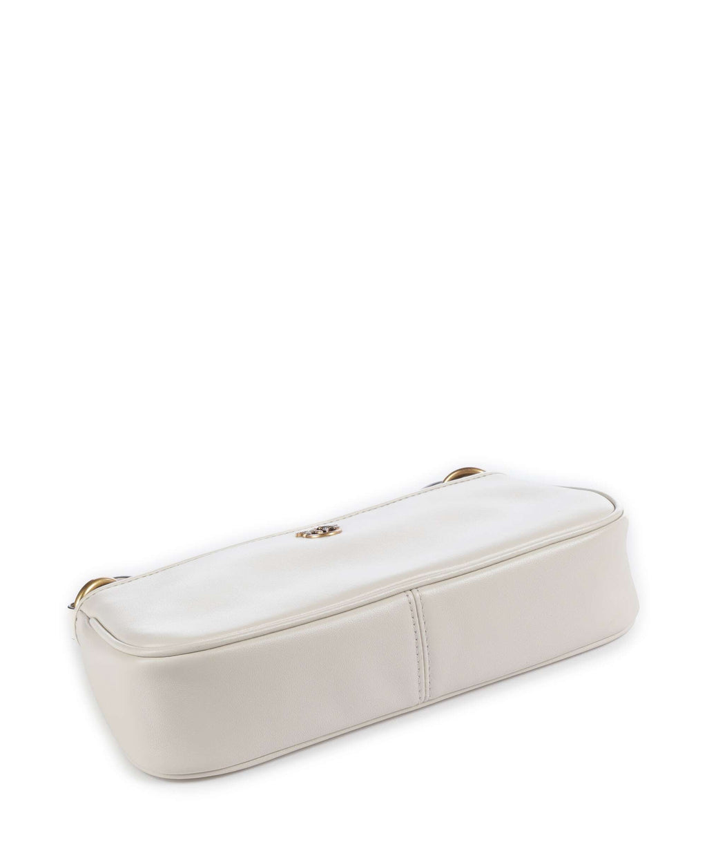 Pinko Half Moon Mini Crossbody bag bianco seta/antique gold