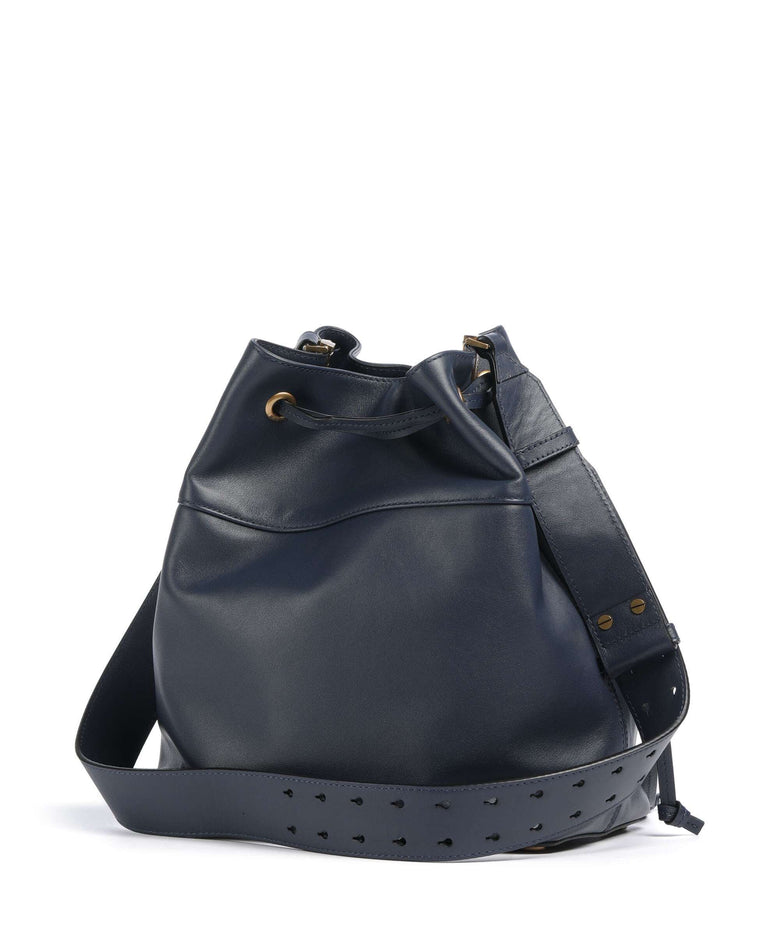 Pinko Secchiello Classic Bucket bag blu indaco ombroso/antique gold