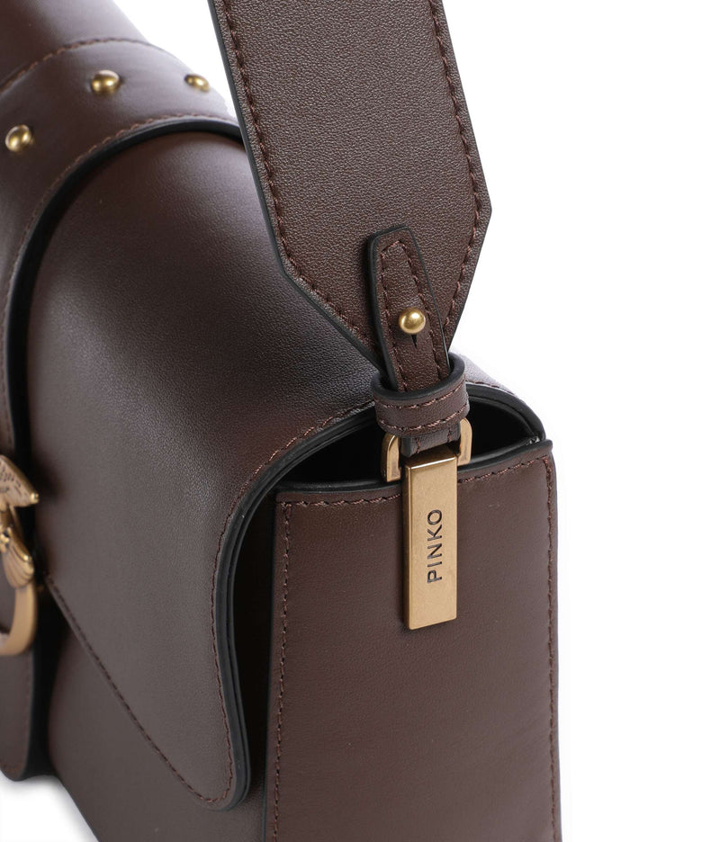 Pinko Love One Classic Slouchy Shoulder bag marrone castano/antique gold