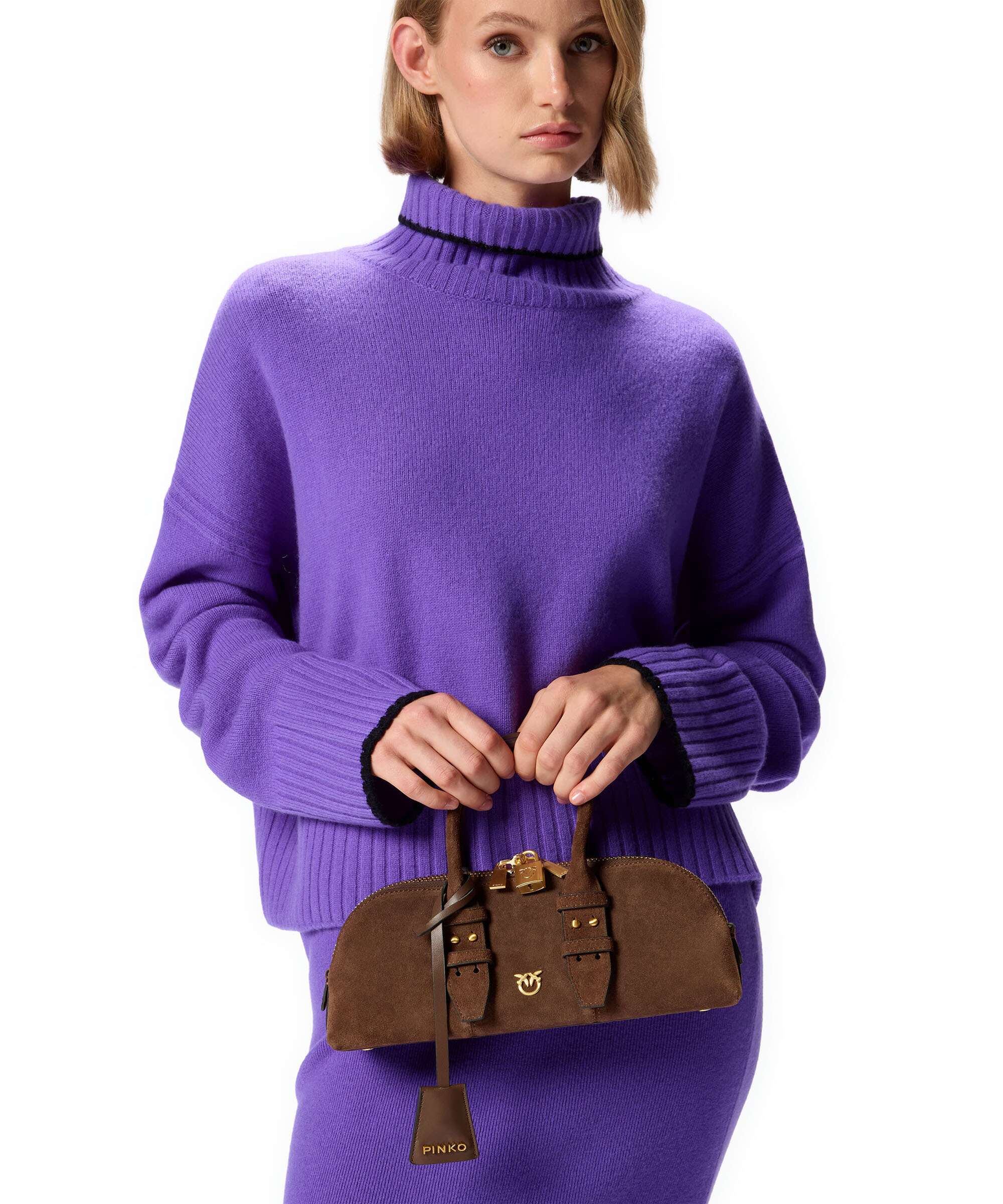 Pinko Bowling Horizontal Handbag marrone castano/matt gold