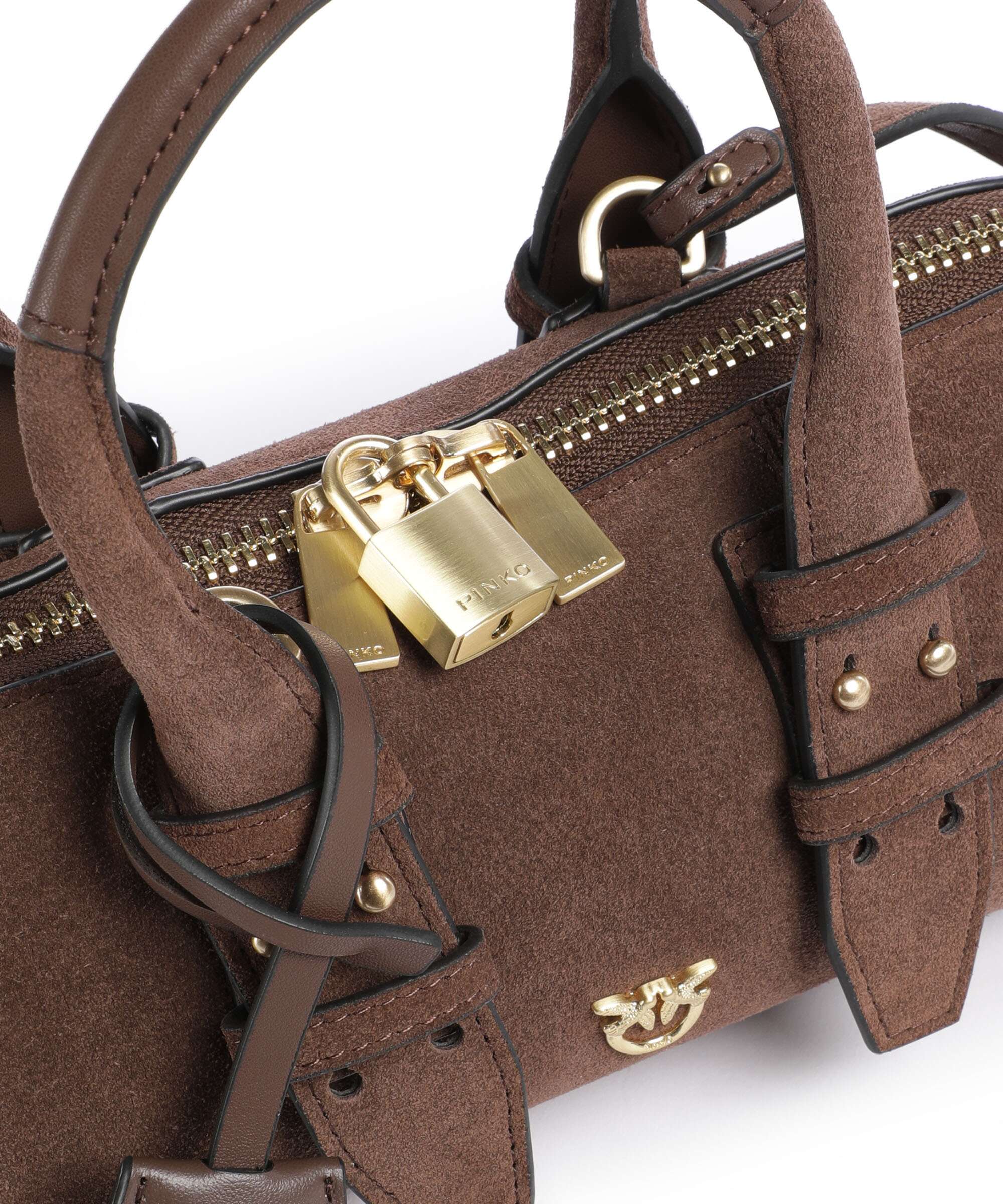 Pinko Bowling Horizontal Handbag marrone castano/matt gold