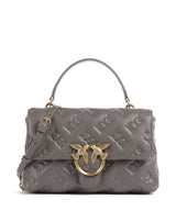 Pinko Love Lady Puff Classic Borsa a mano grigio asfalto/antique gold