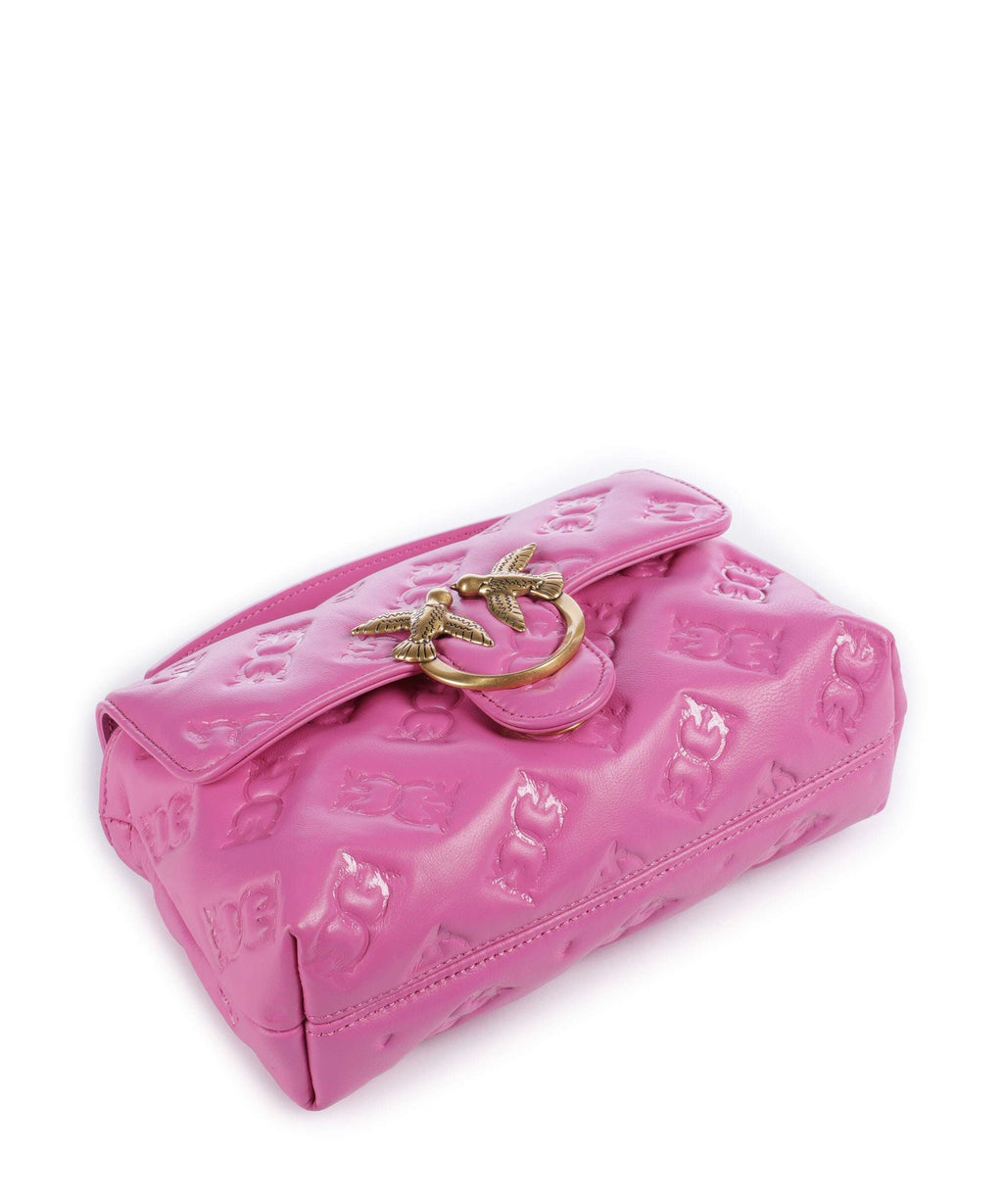Pinko Love Lady Puff Mini Handbag rosa flogo/antique gold