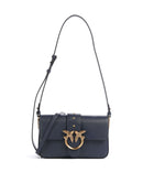 Pinko Love One Mini Slouchy Borsa a spalla blu indaco ombroso/antique gold