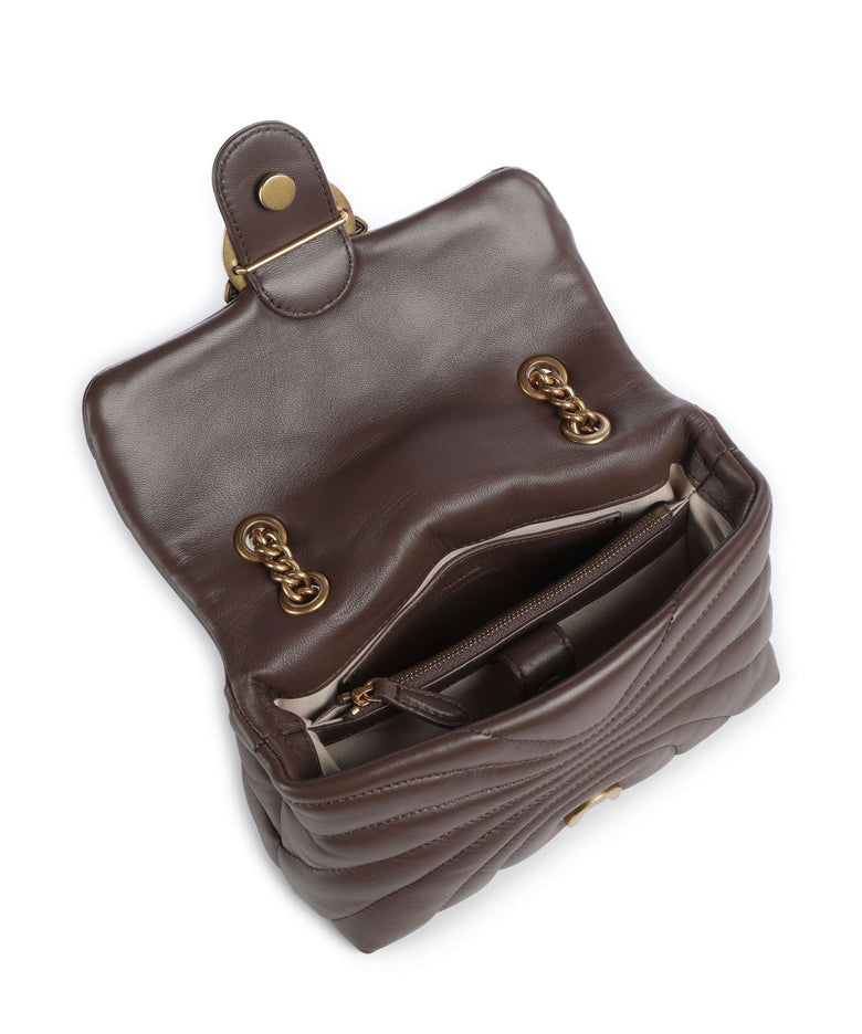 Pinko Love Puff Mini Shoulder bag marrone castano/antique gold