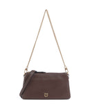 Pinko Double Mini Borsa a spalla marrone castano/antique gold