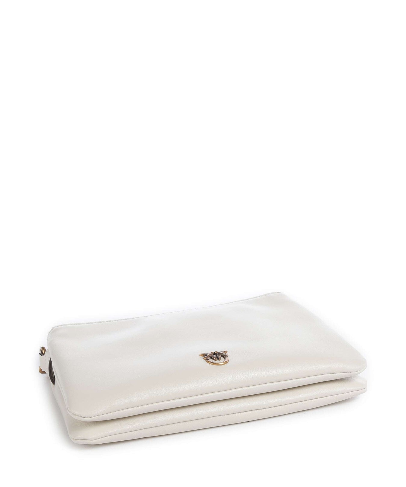 Pinko Double Mini Shoulder bag bianco seta/antique gold