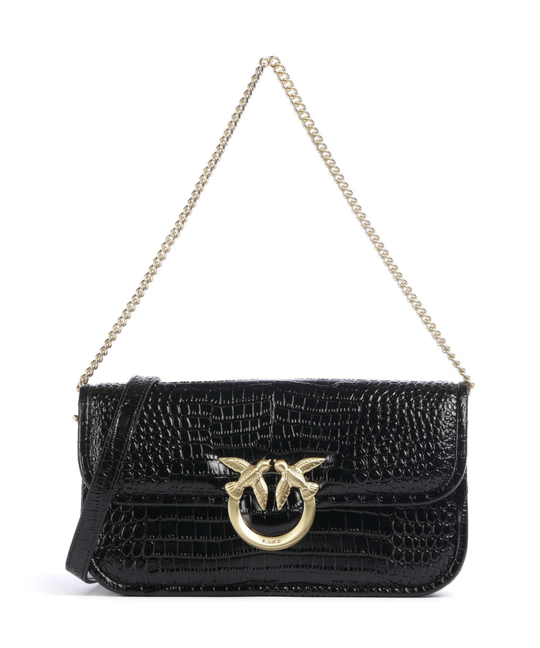 Pinko Love Box Baguette Shoulder bag nero limousine/matt gold