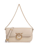Pinko Love Box Baguette Borsa a spalla beige/grigio fumo/antique gold