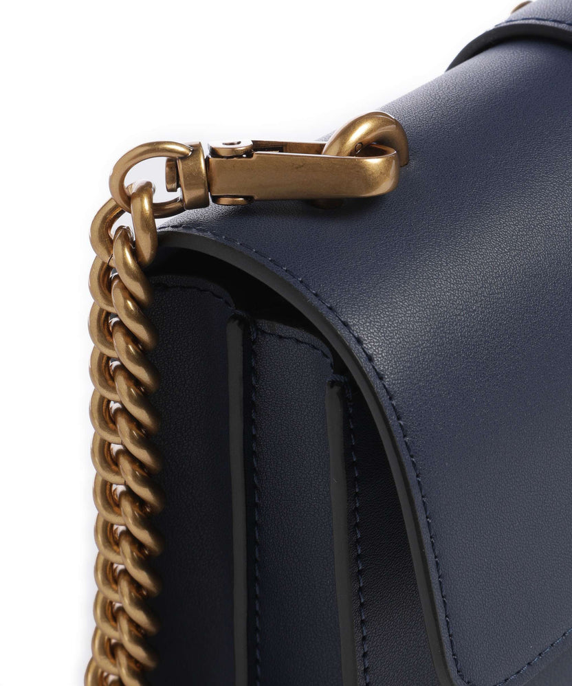 Pinko Love One Mini Crossbody bag blu indaco ombroso/antique gold