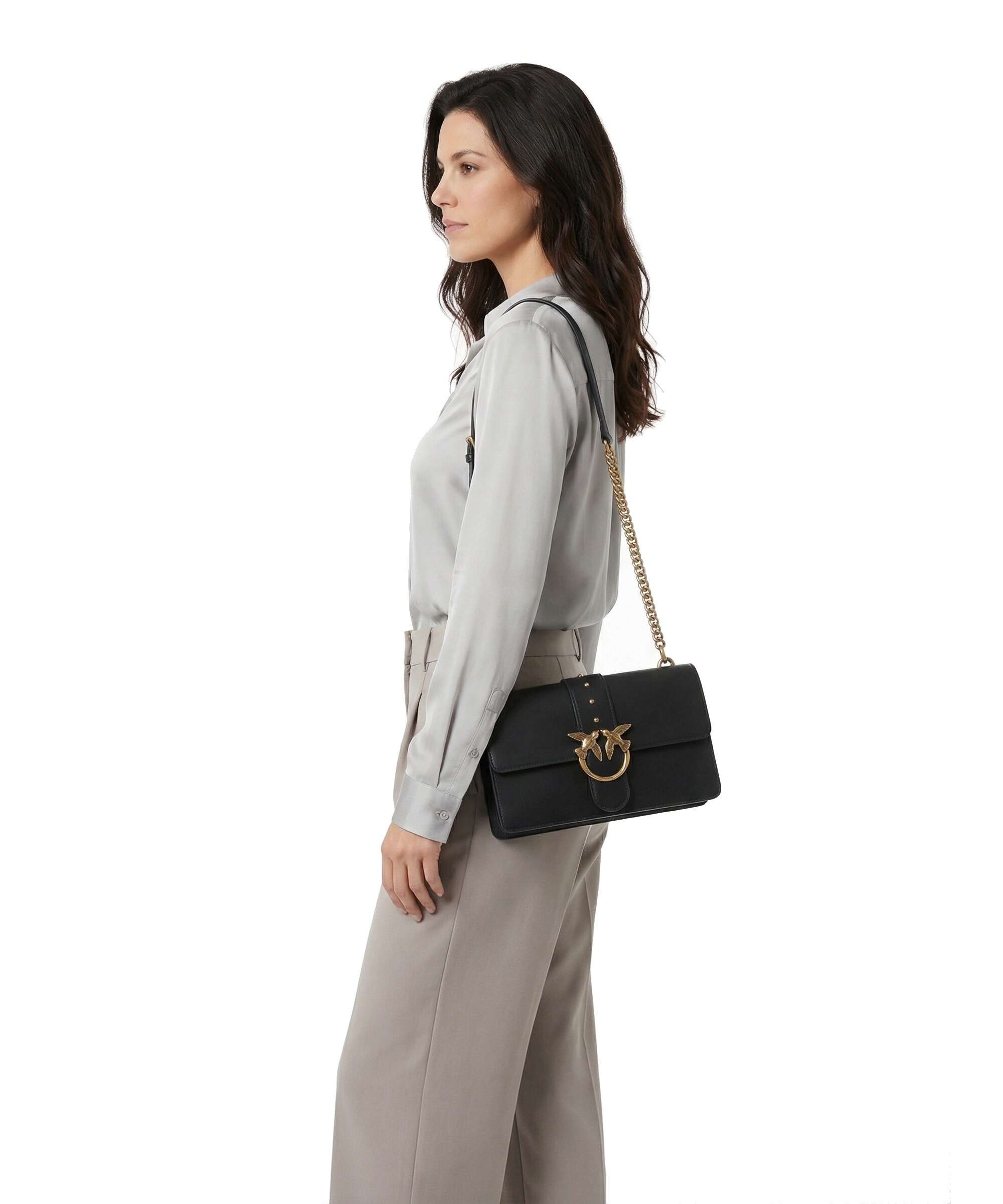 Pinko Love One Classic Crossbody bag nero/antique gold