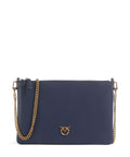 Pinko Flat Classic Crossbody bag blu indaco ombroso/antique gold