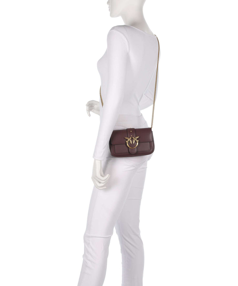 Pinko Love One Pocket Crossbody bag cioccolato amaro/antique gold
