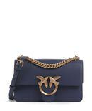 Pinko Love One Mini Borsa a spalla blu indaco ombroso/antique gold