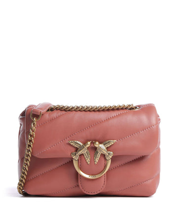 Pinko Love Puff Baby Borsa a spalla marrone aragona/antique gold