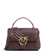 Pinko Love Lady Puff Mini Borsa a mano cioccolato amaro/antique gold