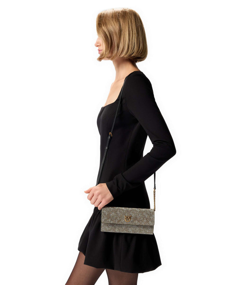 Pinko Love Tiny Birds Crossbody bag oro/antique gold