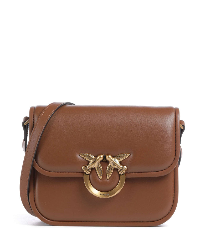 Pinko Love One Mini Crossbody bag marrone/leone/antique gold