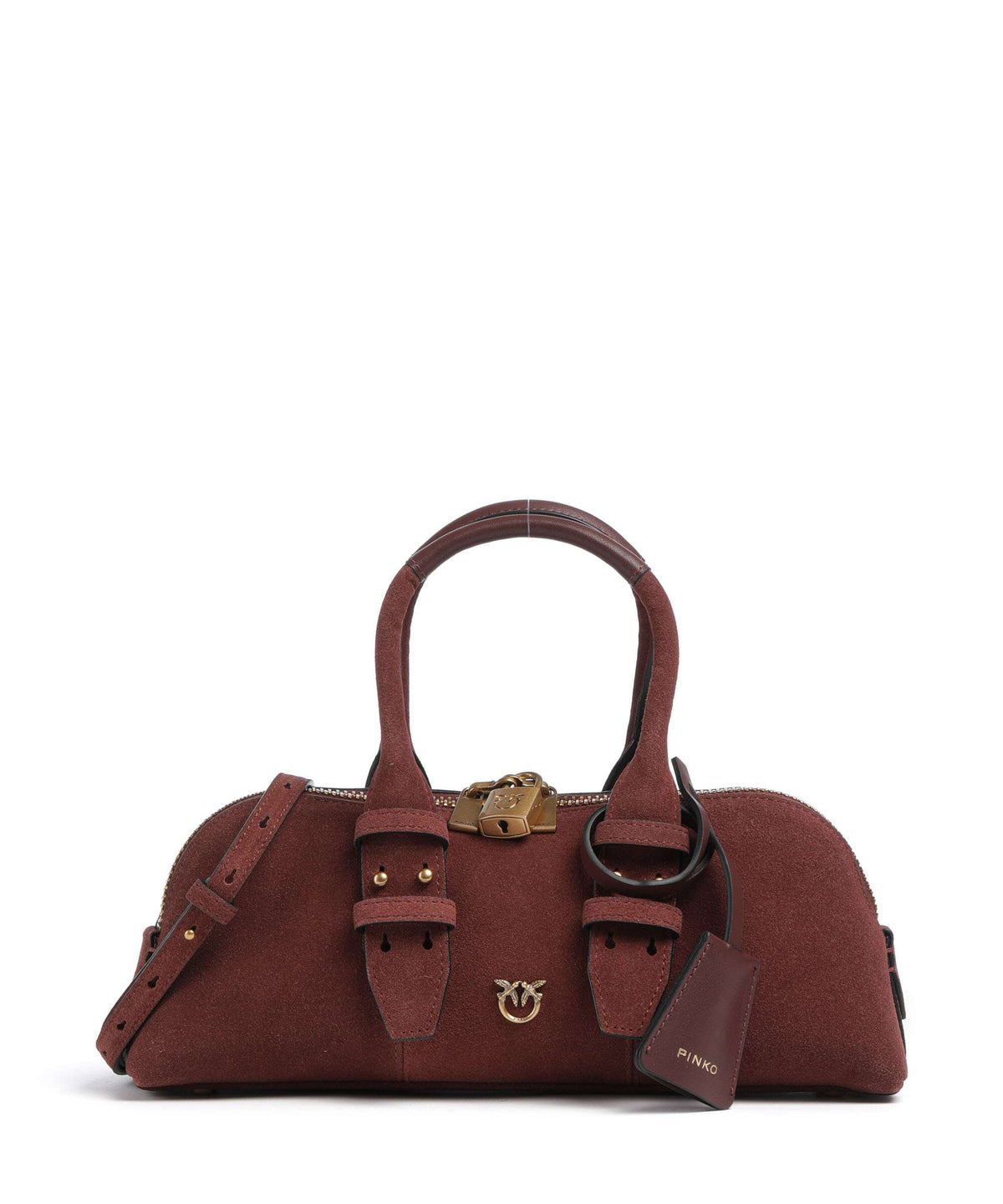 Pinko Bowling Horizontal Handbag rosso vino/antique gold