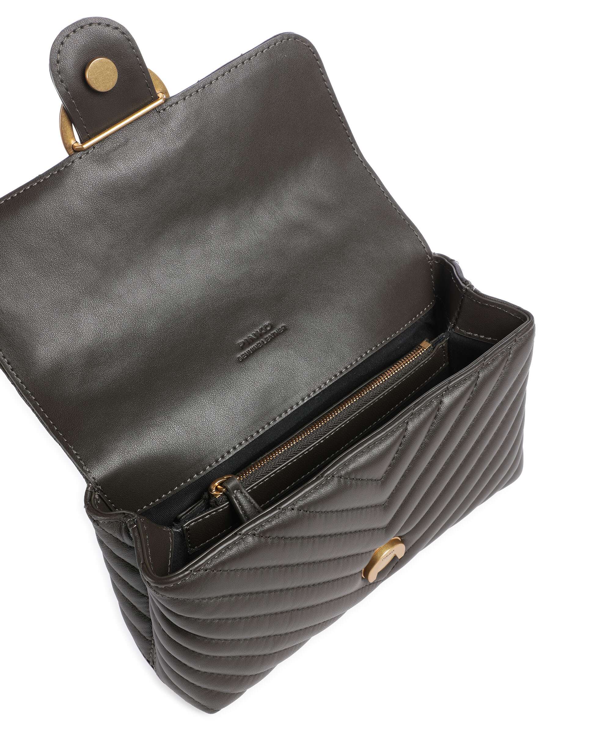 Pinko Love Lady Puff Mini Handbag verde fango/antique gold