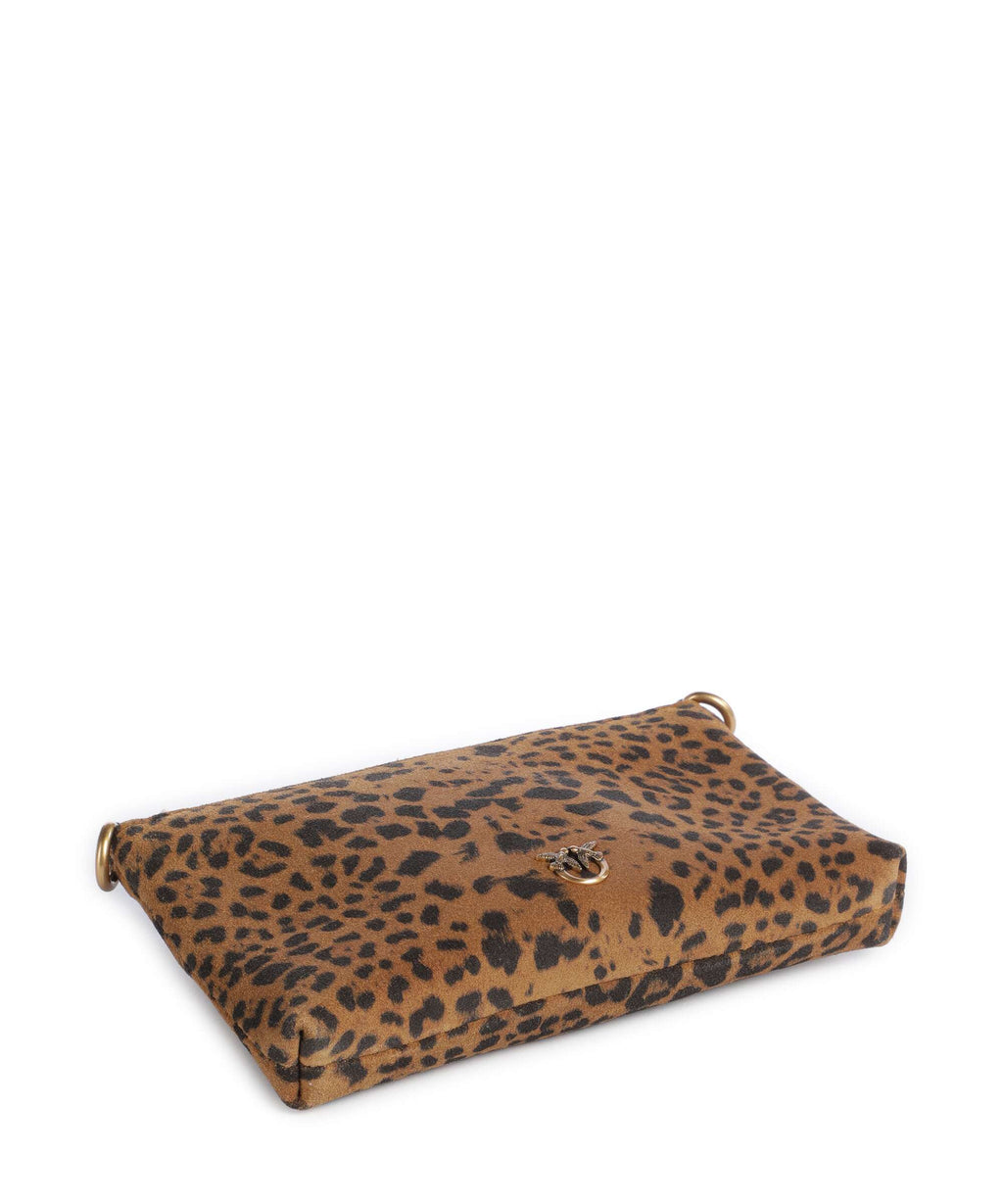Pinko Flat Horizontal Mini Crossbody bag maculato/marrone/antique gold