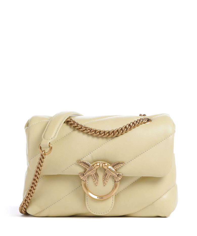 Pinko Love Puff Mini Shoulder bag giallo vaniglia/antique gold