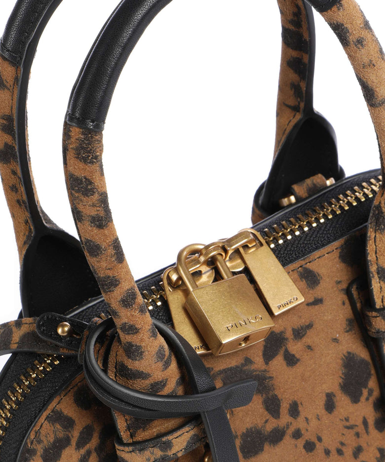 Pinko Bowling Mini Handbag maculato/marrone/antique gold