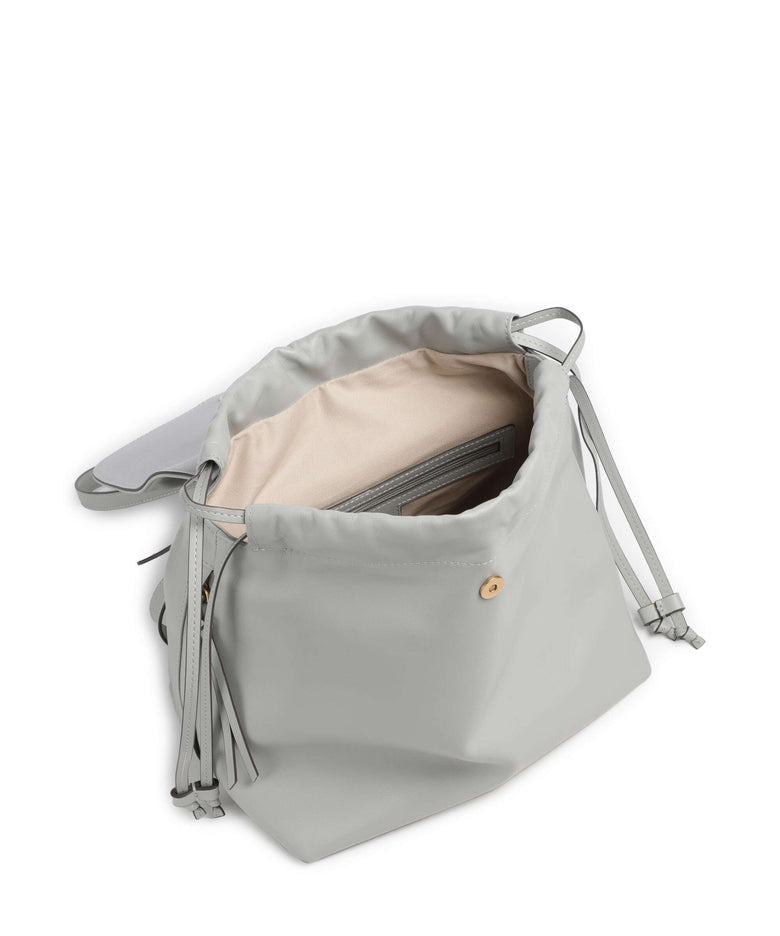 Pinko Saddle Backpack bag grigio perla/antique gold